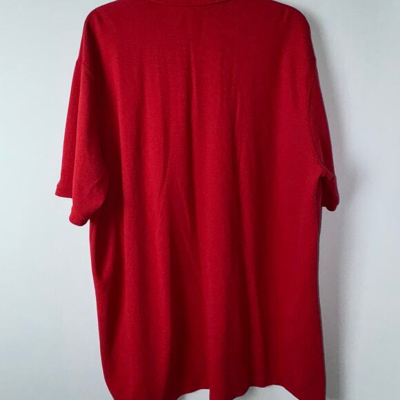 Foundary Men Big &‎ Tall Collard Polo Solid Shirt Short Sleeve Size 3XLT Red - Picture 4 of 8